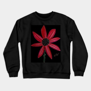 Red Flower by William Solis Crewneck Sweatshirt